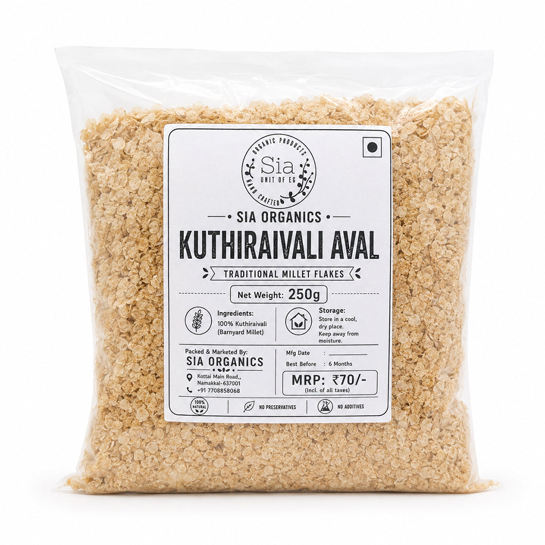 SIA Kuthiraivali Aval [250g] Traditional Barnyard Millet Flakes