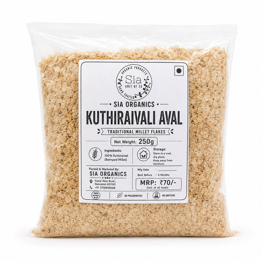 SIA Kuthiraivali Aval [250g] Traditional Barnyard Millet Flakes