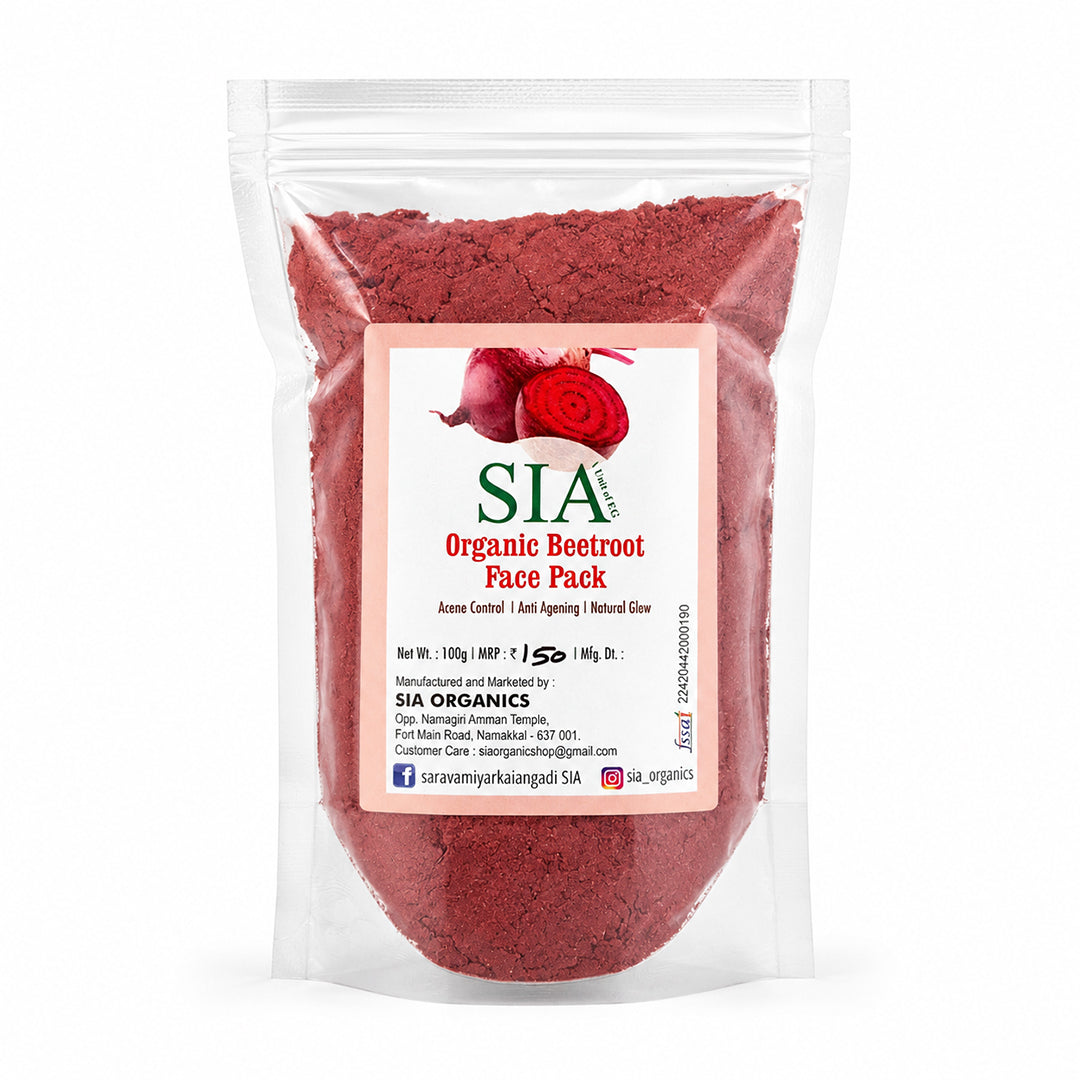 SIA Beetroot Glow Pack [For Adults – Men & Women] Natural Skin Brightening & Glow Face Pack